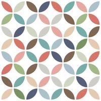 Geometric abstract pattern in retro colors or modern vintage colors. Vector illustration