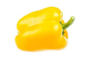 sweet yellow pepper isolated on white background photo