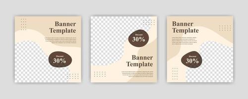 Unique Modern Editable Social Media banner template. Anyone can use this Easy Design Promotion web banner for social media. Modern elegant sales and discount promotions - Vector. vector