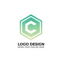 Letter initial c logo template for company vector
