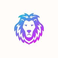 diseño de vector de logotipo de león con color degradado