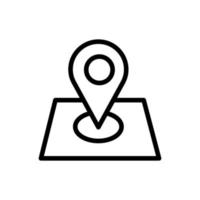 Location icon symbol with outline style. Vector illustration