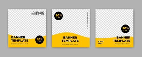 Unique Modern Editable Social Media banner template. Anyone can use this Easy Design Promotion web banner for social media. Modern elegant sales and discount promotions - Vector. vector