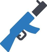 Ilustración de vector de rifle en un fondo. Símbolos de calidad premium. Iconos vectoriales para concepto y diseño gráfico.