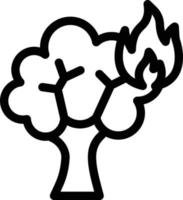 Ilustración de vector de fuego de árbol en un fondo. Símbolos de calidad premium. Iconos vectoriales para concepto y diseño gráfico.