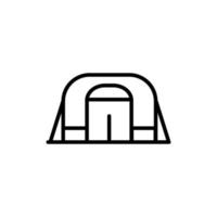 Camping Tent icon symbol with outline style. Vector illustration