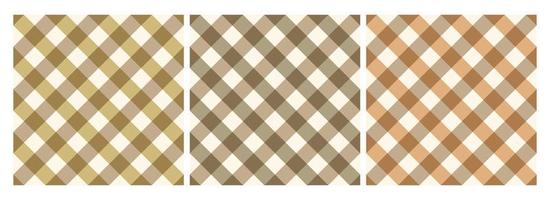 A collection of gingham patterns. Blue, Tosca, Green plaid pattern with pastel colors for tablecloths, skirts, napkins, flannel and more. vector