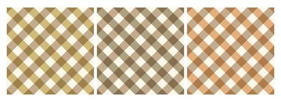 A collection of gingham patterns. Blue, Tosca, Green plaid pattern with pastel colors for tablecloths, skirts, napkins, flannel and more. vector