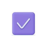 Checklist icon symbol. 3D design concept. Vector illustration