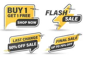 Flash sale banner template design for web. vector