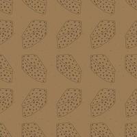 Seamless pattern with a piece of cake. Wrapping paper and packaging patterns. Kraft paper pattern. Hand drawn lines.