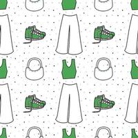 Fashion patterns. Guidelines for dressing. Seamless pattern with fashion. Wrapping paper pattern. Vector illustration.