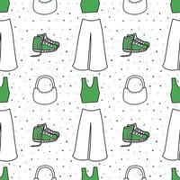 Fashion patterns. Guidelines for dressing. Seamless pattern with fashion. Wrapping paper pattern. Vector illustration.