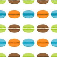 Colorful macarons. Seamless pattern. Bakery. vector
