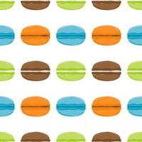 Colorful macarons. Seamless pattern. Bakery. vector