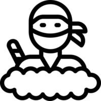 ninja vector illustration on a background.Premium quality symbols.vector icons for concept and graphic design.