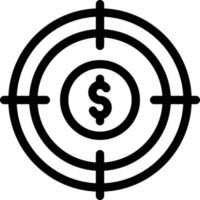 Dollar target vector illustration on a background.Premium quality symbols.vector icons for concept and graphic design.