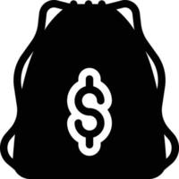 dollar bag vector illustration on a background.Premium quality symbols.vector icons for concept and graphic design.