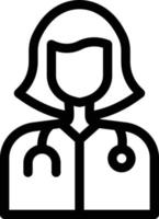 ilustración de vector de médico en un fondo. símbolos de calidad premium. iconos vectoriales para concepto y diseño gráfico.