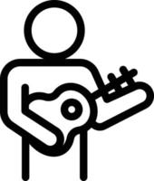 ilustración de vector de guitarrista en un fondo. símbolos de calidad premium. iconos vectoriales para concepto y diseño gráfico.