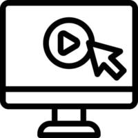 ilustración de vector de clic de video en un fondo. símbolos de calidad premium. iconos vectoriales para concepto y diseño gráfico.