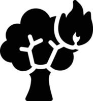 Ilustración de vector de fuego de árbol en un fondo. Símbolos de calidad premium. Iconos vectoriales para concepto y diseño gráfico.