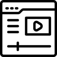 ilustración de vector de video de página web en un fondo. símbolos de calidad premium. iconos vectoriales para concepto y diseño gráfico.