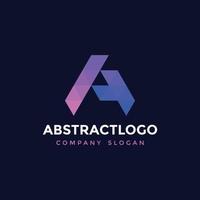 geometric A and T letter logo mark icon design vector template business identity corporate