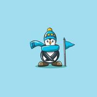 Cute Penguin Mascot Cartoon vector