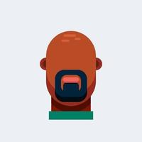 Flat character avatar icon. Funny bright vector illustrations