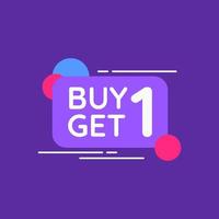 Special offer buy 1 get 1 banner design. Buy 1 get 1 template for social media design. Special offer sticker. Buy one get one promotion template design. vector