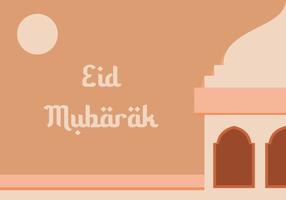 la moderna plantilla de tarjeta de felicitación islámica eid mubarak ramadan y puede usarse para diseño de papel tapiz, afiche, pancarta de medios, fondo e impresión. ilustración vectorial eid mubarak vector