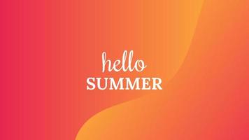 Hello summer vector illustration for social media design templates background with copy space for text. Summer landscapes background for banner, greeting card, poster, and advertising.