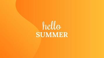 Hello summer vector illustration for social media design templates background with copy space for text. Summer landscapes background for banner, greeting card, poster, and advertising.