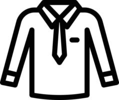 ilustración de vector de corbata de camisa en un fondo. símbolos de calidad premium. iconos vectoriales para concepto y diseño gráfico.