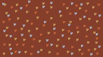 Colorful heart modern abstract print with vintage color. Creative collage seamless pattern design. Vintage color heart seamless pattern. Hand drawn heart pattern with boho style vector