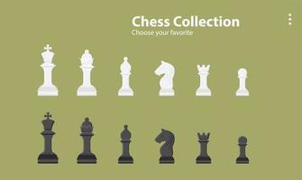 juego de tablero de ajedrez internacional silueta estratégica victoria ilustración rey reina signo deporte plano