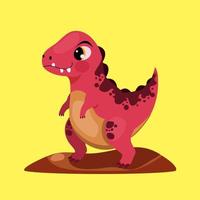 ilustración de niños dinosaurios vector