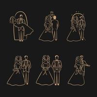 Groom and Bridle Wedding Icons free Vector graphics clipart collection