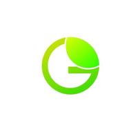 Template logo green leafs vector