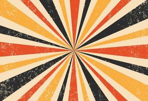 Grunge retro burst background vector
