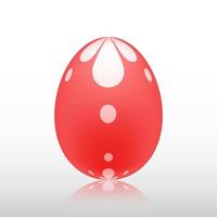 Red easter egg with Exotic pattern, vector, Illustration. vector