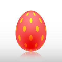 Red easter egg with Exotic pattern, vector, Illustration. vector