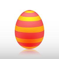 Red easter egg with Exotic pattern, vector, Illustration. vector