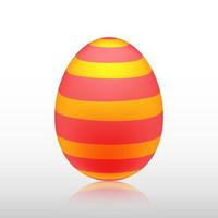 Red easter egg with Exotic pattern, vector, Illustration. vector