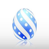 Blue easter egg with Exotic pattern, vector, Illustration. vector