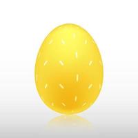 Yellow easter egg with Exotic pattern, vector, Illustration. vector