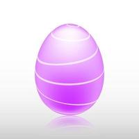 Purple easter egg with Exotic pattern, vector, Illustration. vector