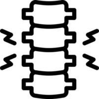 ilustración de vector de dolor de columna vertebral en un fondo. símbolos de calidad premium. iconos vectoriales para concepto y diseño gráfico.