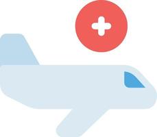 ilustración de vector de avión médico sobre un fondo. símbolos de calidad premium. iconos vectoriales para concepto y diseño gráfico.